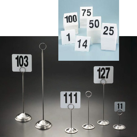 Tabletop Signs - Card Holders & Number Stands
