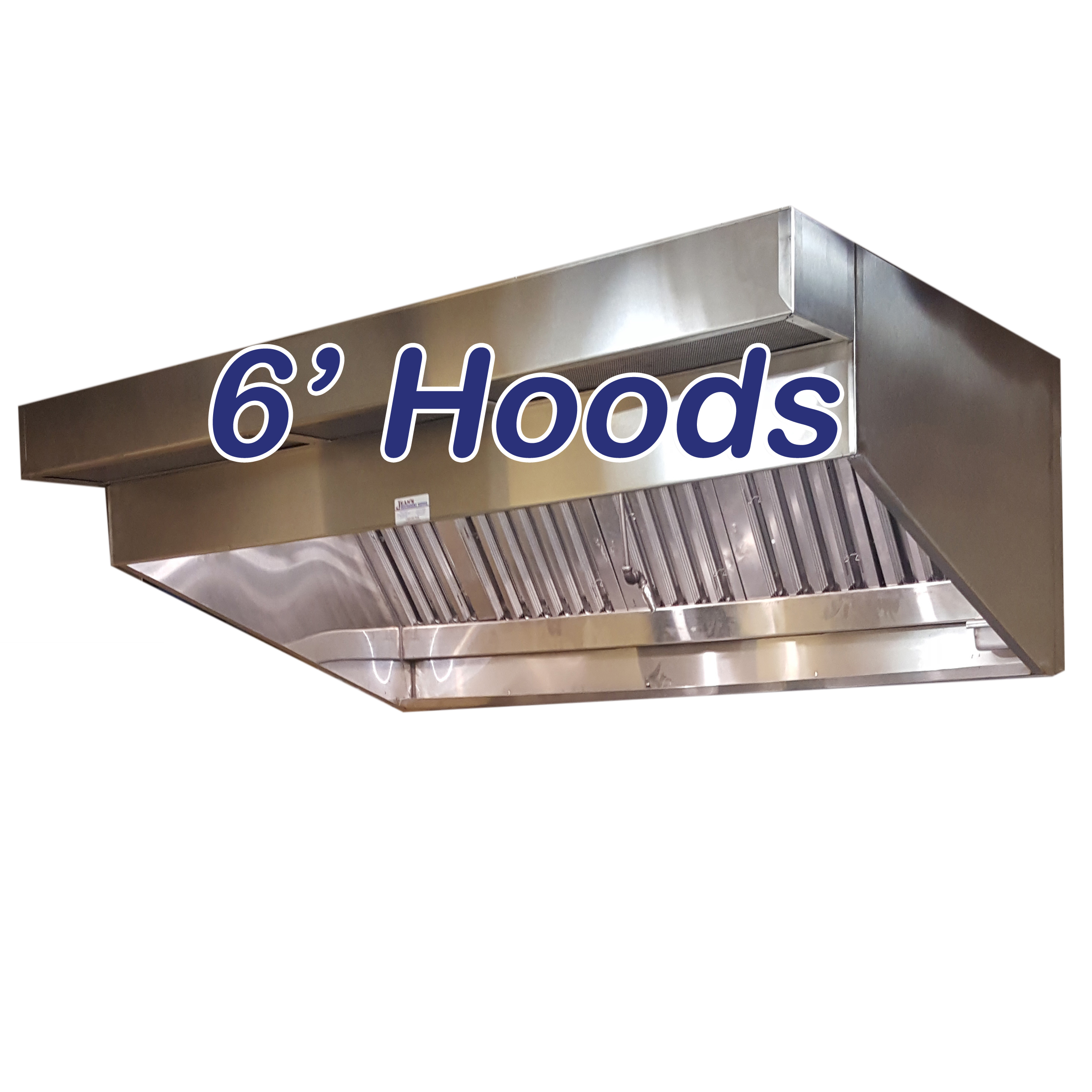 6  ft type l commercial restaurant kitchen exhaust hood with m u air chamber